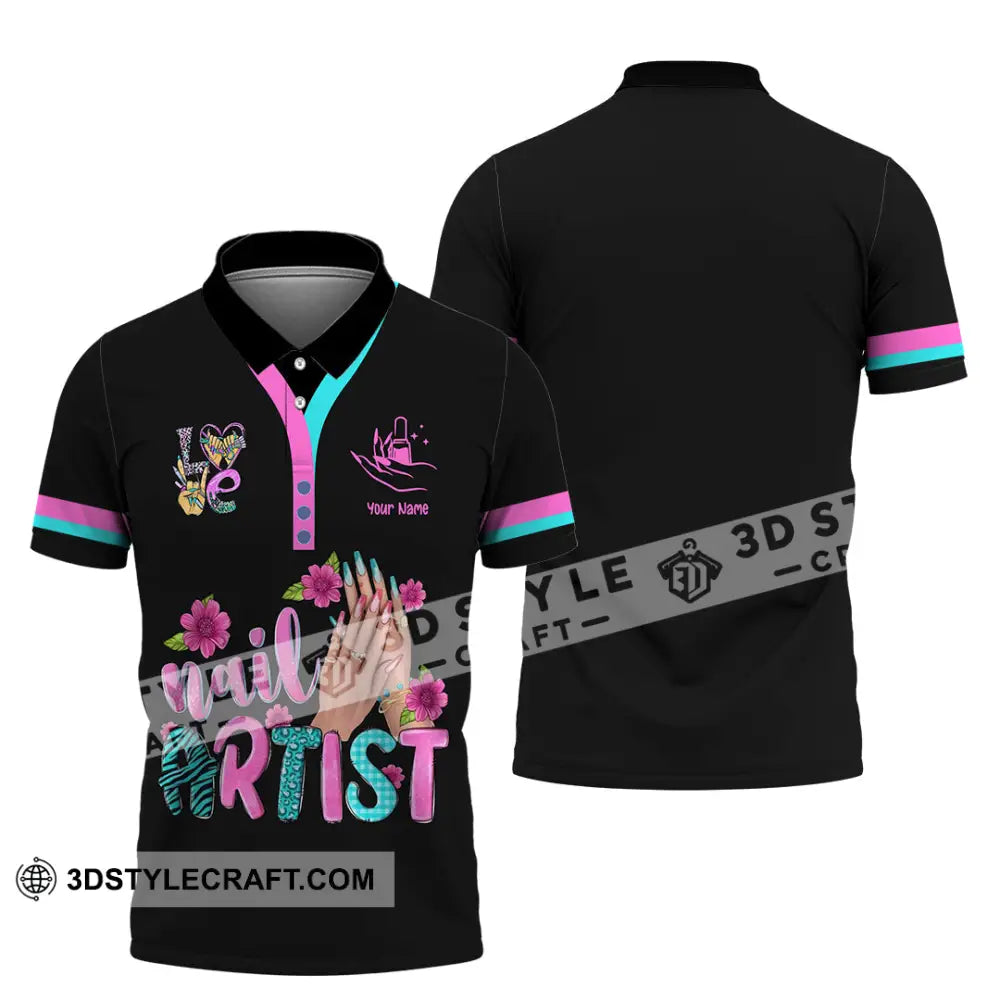 Unisex Shirt Custom Nails Artist Shirt Polo Shirt / S T shirt