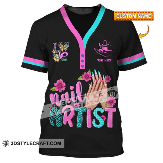 Unisex Shirt - Custom Nails Artist Shirt style option 1
