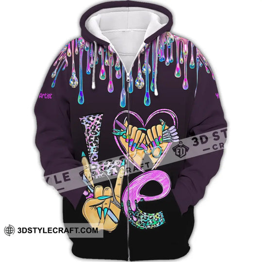 Unisex Shirt - Custom Nails Artist Shirt style option 2