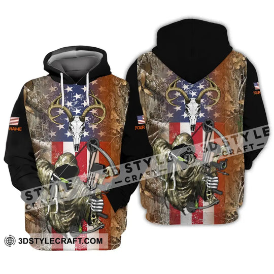 Unisex Shirt - Custom Name 3D Shirt - America Hunter style option 3