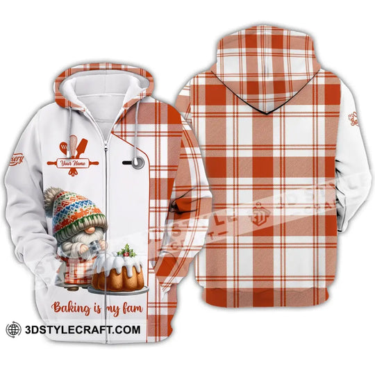 Unisex Shirt - Custom Name 3D Shirt - Baking Is My Fam style option 4