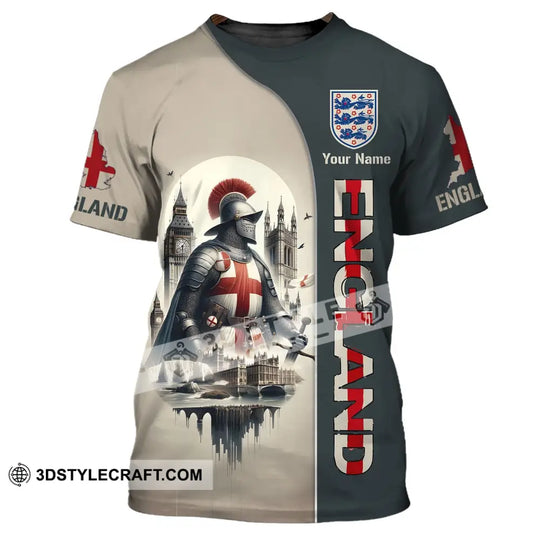 Unisex Shirt - Custom Name 3D Shirt - England Chevalier Shirt style option 2