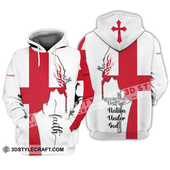 Unisex Shirt - Custom Name 3D Shirt - England One Nation Under God style option 3