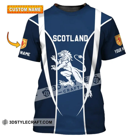 Unisex Shirt - Custom Name 3D Shirt - Lion Of Scotland style option 1