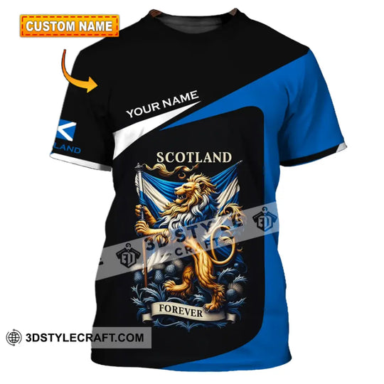 Unisex Shirt - Custom Name 3D Shirt - Scotland Forever style option 1