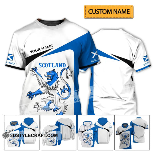 Unisex Shirt - Custom Name 3D Shirt - Scotland Lion Lover style option 2