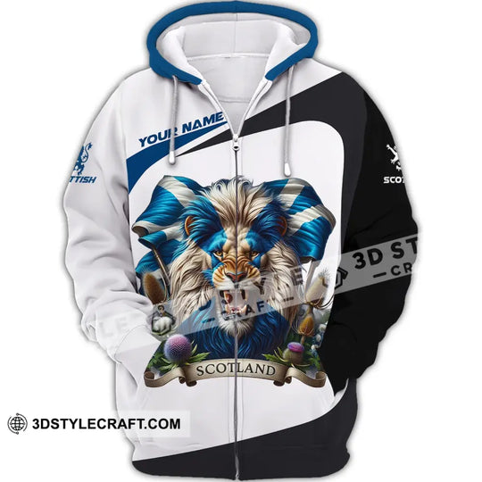 Unisex Shirt - Custom Name 3D Shirt - Scotland Lion style option 4