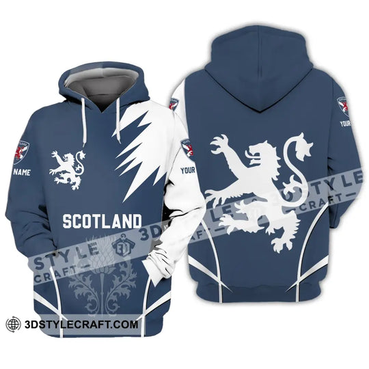 Unisex Shirt - Custom Name 3D Shirt - Scotland Logo style option 3