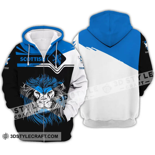 Unisex Shirt - Custom Name 3D Shirt - Scottish Lion style option 4