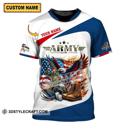 Unisex Shirt - Custom Name America Army Shirt style option 1