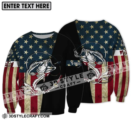Unisex Shirt - Custom Name America Fishing Lover Shirt style option 4