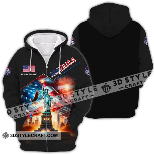 Unisex Shirt - Custom Name America Shirt style option 4