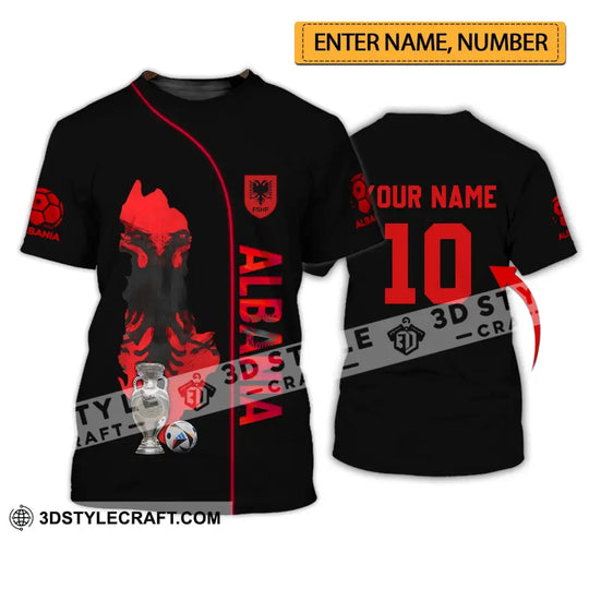 Unisex Shirt - Custom Name And Number Shirt, Albania National Team Euro 2024 style option 1