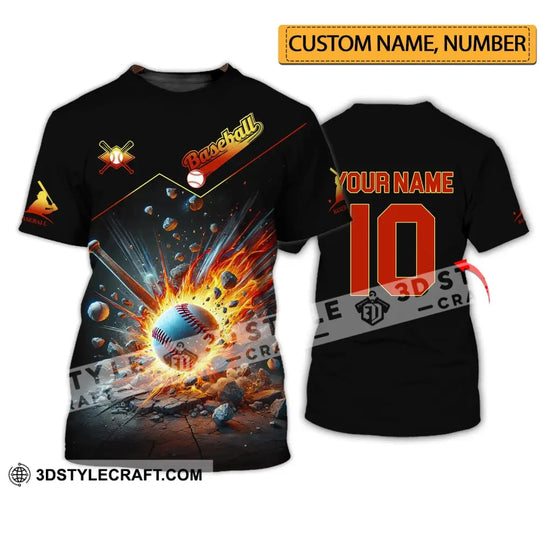 Unisex Shirt - Custom Name And Number Baseball Sport Shirt style option 1