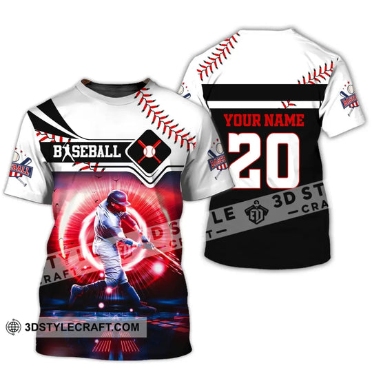 Unisex Shirt, Custom Name and Number Baseball Shirt, T-Shirt for Baseball Club, Gift for Baseball Players style option 2