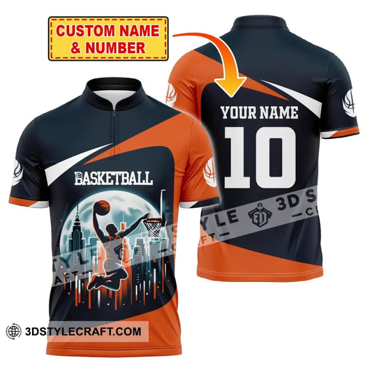 Unisex Shirt, Custom Name and Number Basketball Shirt, Basketball Club Uniform, Basketball Hoodie T-Shirt style option 2