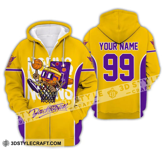 Unisex Shirt, Custom Name and Number Basketball Shirt, Basketball Club Uniform, Basketball Hoodie T-Shirt style option 3