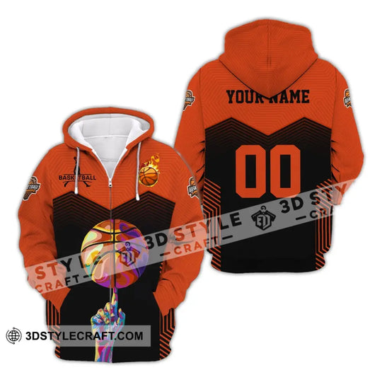 Unisex Shirt, Custom Name and Number Basketball Shirt, Basketball Lover T-Shirt Long Sleeve Polo Shirt style option 3