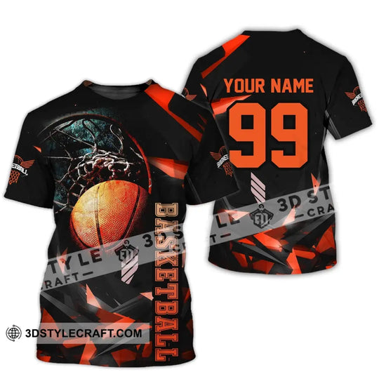Unisex Shirt, Custom Name and Number Basketball Polo Shirt, Basketball Club Uniform, Basketball T-Shirt style option 3