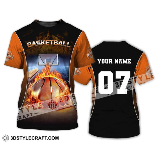 Unisex Shirt, Custom Name and Number Basketball T-Shirt, Gift For Basketball Player style option 2