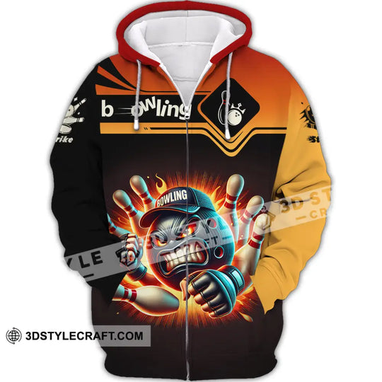 Unisex Shirt, Custom Name and Number Bowling Shirt, Bowling Polo Long Sleeve, Bowling T-Shirt style option 3