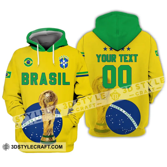 Unisex Shirt - Custom Name And Number Shirt - Brazil Go Champions Selecao Campeao Sport Shirt style option 3