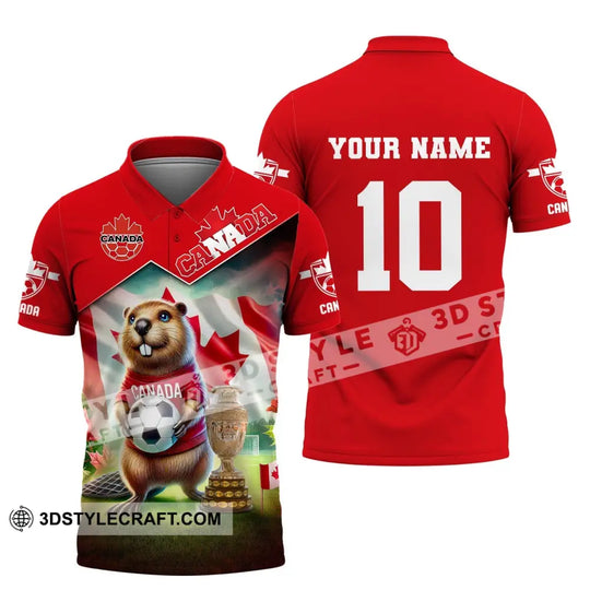 Unisex Shirt, Custom Name and Number Canada Football Polo Shirt, Canada Football Hoodie Long Sleeve Shirt style option 4