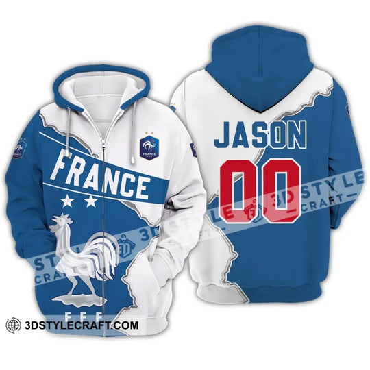 Unisex Shirt - Custom Name And Number Shirt, Chicken France FFF Team Lover Shirt, Euro 2024 style option 3