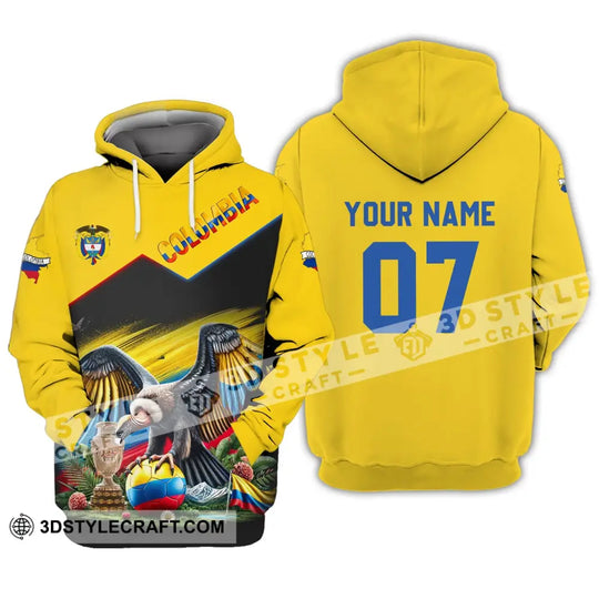 Unisex Shirt - Custom Name And Number Shirt, Colombia National Team Cup style option 2