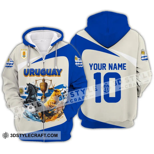 Unisex Shirt - Custom Name And Number COPA 2024 Sport Shirt, Uruguay Flag Color style option 3