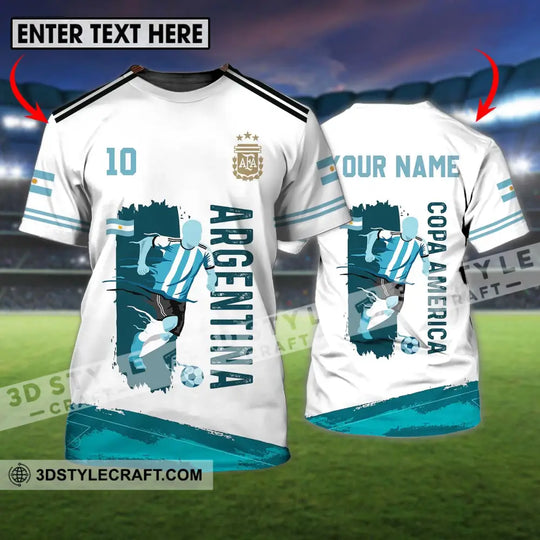 Unisex Shirt - Custom Name And Number Copa America Shirt, Argentina style option 1