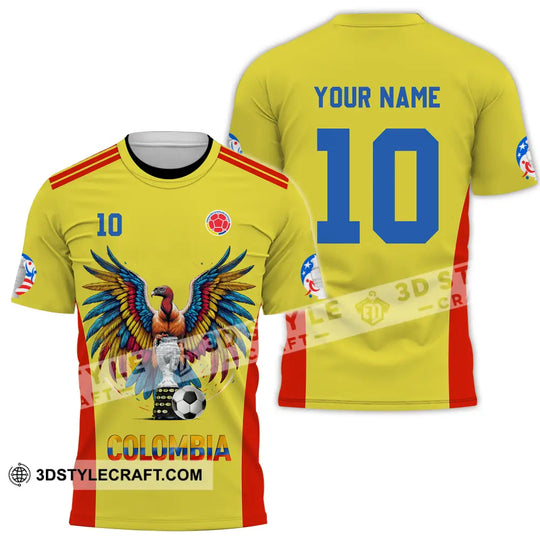Unisex Shirt - Custom Name And Number Copa America Sport Shirt, Colombia style option 2