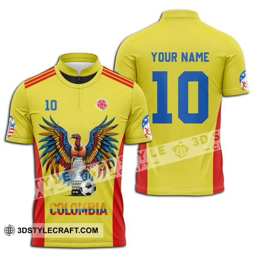 Unisex Shirt - Custom Name And Number Copa America Sport Shirt, Colombia style option 3