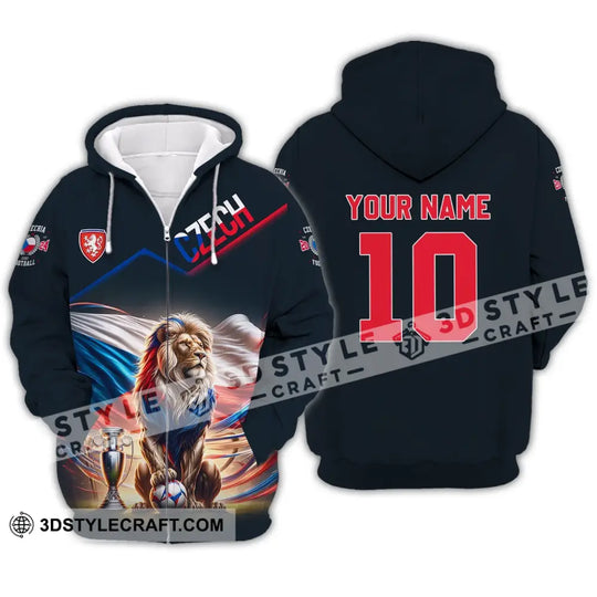 Unisex Shirt - Custom Name And Number Shirt, Czech National Team Lover style option 3
