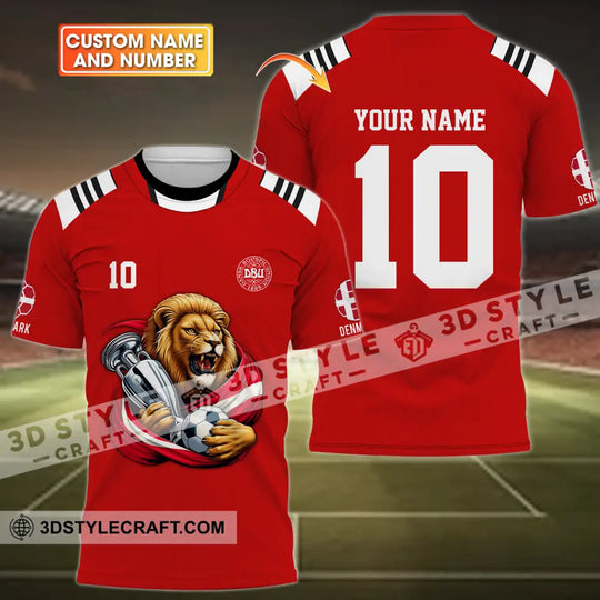 Unisex Shirt - Custom Name And Number Denmark Euro 2024 Shirt - Football Polo Shirt style option 1