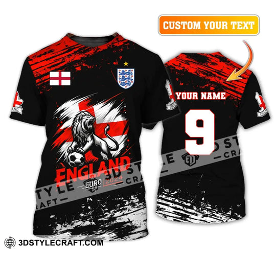 Unisex Shirt, Custom Name and Number England Football Shirt, Euro 2024 Shirt, England Football Polo Long Sleeve Shirt style option 2