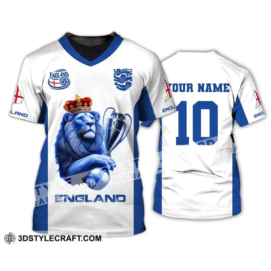 Unisex Shirt, Custom Name and Number England Football Shirt, England Football Polo Long Sleeve, Euro 2024 Shirt style option 2