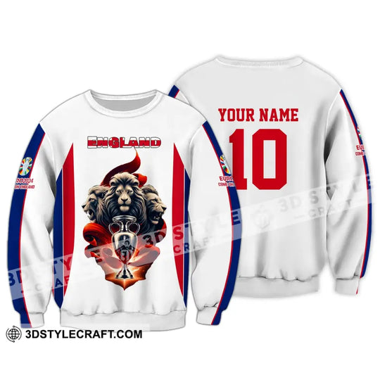 Unisex Shirt - Custom Name And Number Shirt, England National Team Euro 2024 Shirt style option 4