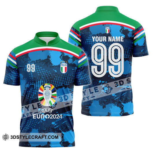 Unisex Shirt - Custom Name And Number, Euro 2024 Cup Shirt Italia National Team style option 3