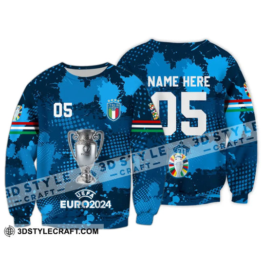 Unisex Shirt - Custom Name And Number Euro 2024 Shirt, Cup Of Italia National Team Shirt style option 3