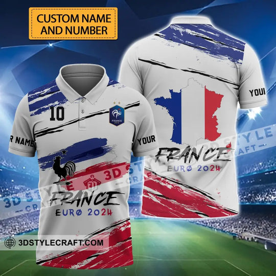 Unisex Shirt - Custom Name And Number Shirt, Euro 2024 France style option 1