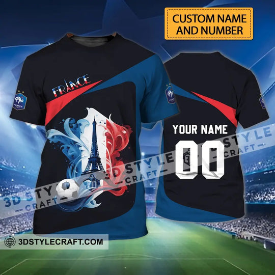 Unisex Shirt - Custom Name And Number Euro 2024 Shirt, France Team Shirt style option 1