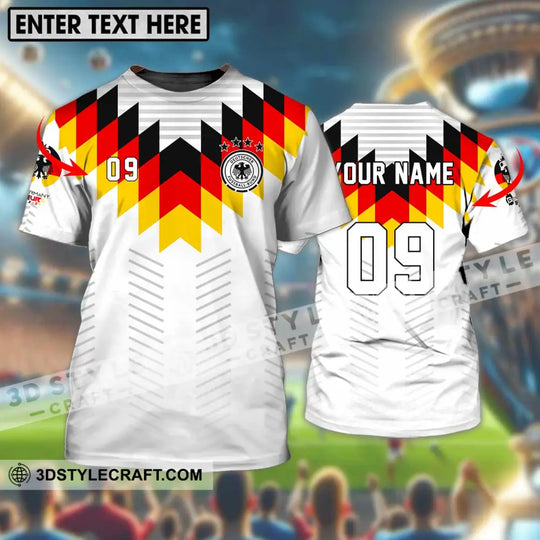 Unisex Shirt - Custom Name And Number Shirt, Euro 2024 Germany National Team Flag Color style option 1