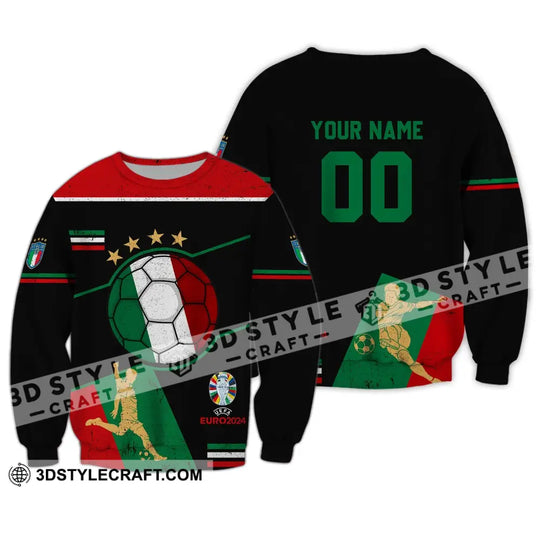 Unisex Shirt - Custom Name And Number Shirt, Euro 2024 Italia Team style option 4