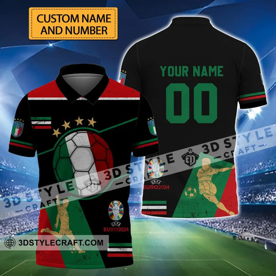 Unisex Shirt - Custom Name And Number Shirt, Euro 2024 Italia Team style option 1