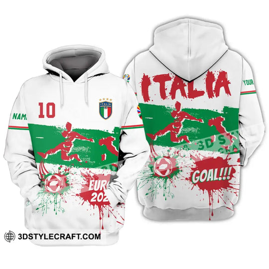 Unisex Shirt - Custom Name And Number Shirt, Euro 2024 Italy National Team Goal! style option 3