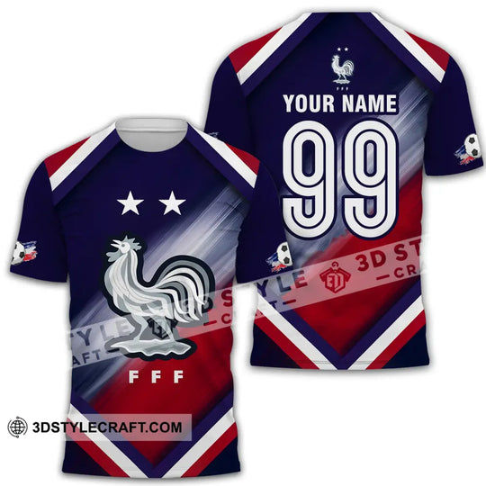 Unisex Shirt - Custom Name And Number Shirt, Euro 2024 National Team, France FFF style option 2