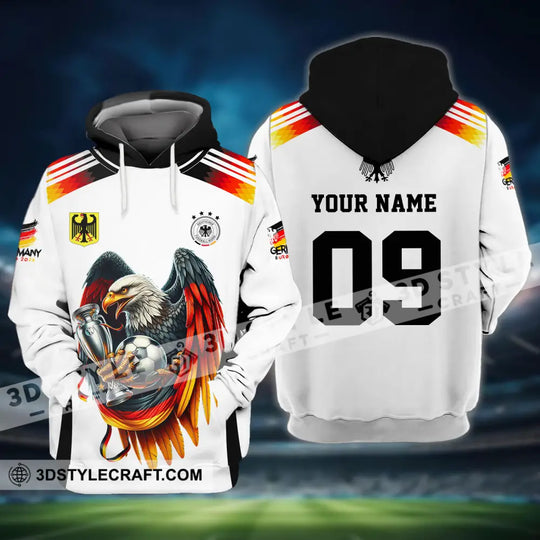 Unisex Shirt - Custom Name And Number Euro 2024 Shirt National Team, Germany Eagle Hugs The Ball style option 4