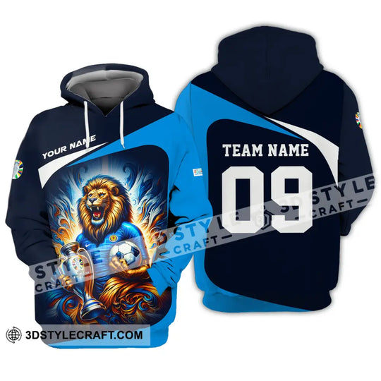 Unisex Shirt - Custom Name And Number Euro 2024 Shirt National Team, Lion Holding Cup And Ball Scotland style option 4