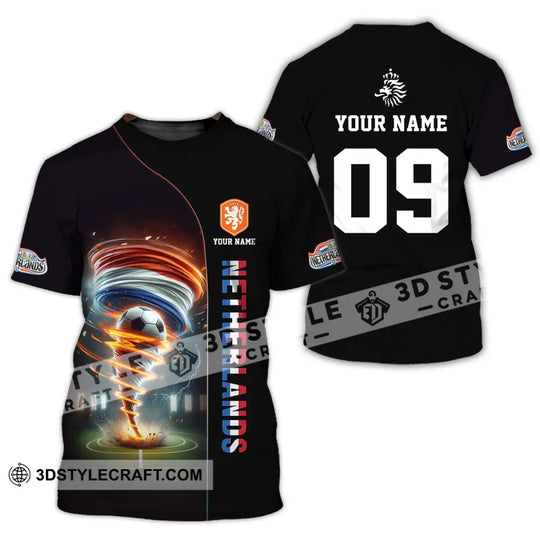 Unisex Shirt - Custom Name And Number Euro 2024 Shirt National Team, Netherlands Tornado style option 2